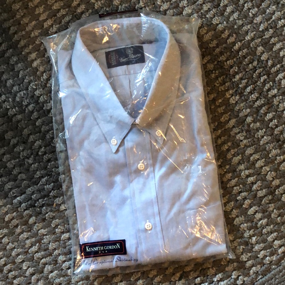 Kenneth Gordon by VanBoven blue Oxford shirt 17/34